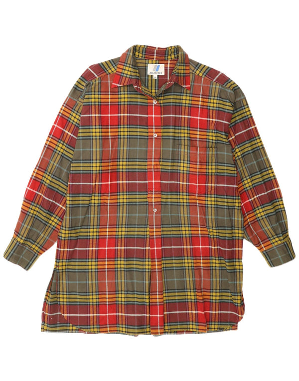 Blues Club rochie cămașă de flanel pentru femei EU 46 XL bumbac carouri multicolore