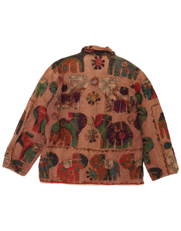 Jachetă duffle supradimensionată pentru femei ORVIS UK 14 Medium Brown Animal Print