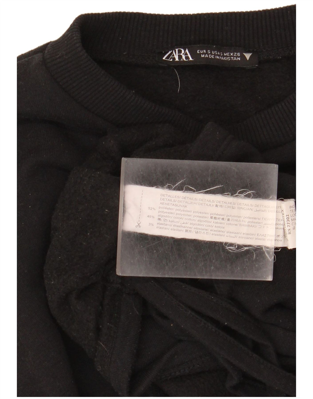 Pulover pentru damă Zara UK 10 Poliester negru mic