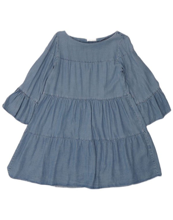 Rochie de denim supradimensionată pentru femei Zara UK 6 XS Blue Lyocell