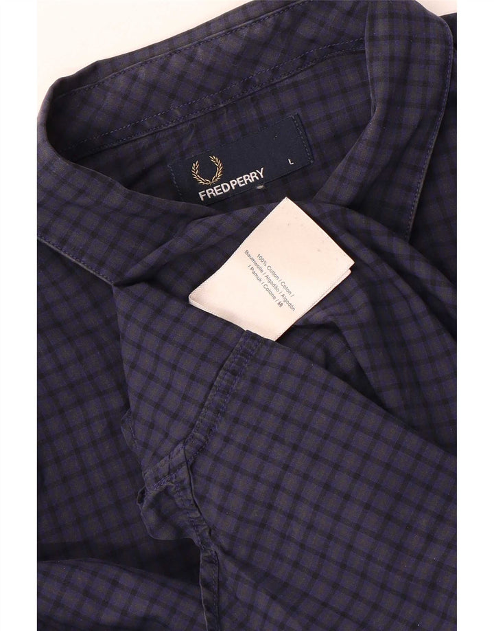 Cămașă pentru bărbați FRED PERRY, mare, bleumarin, din bumbac