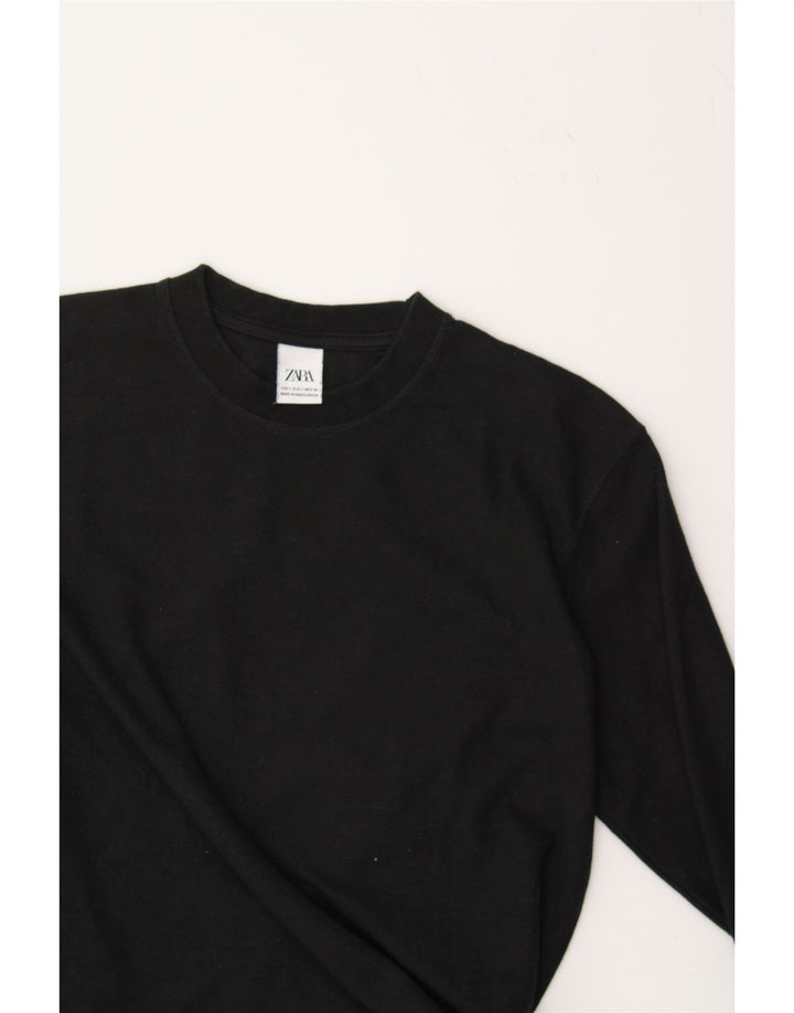 ZARA Womens Top Long Sleeve UK 10 Small Black Vintage Zara and Second-Hand Zara from Messina Hembry 