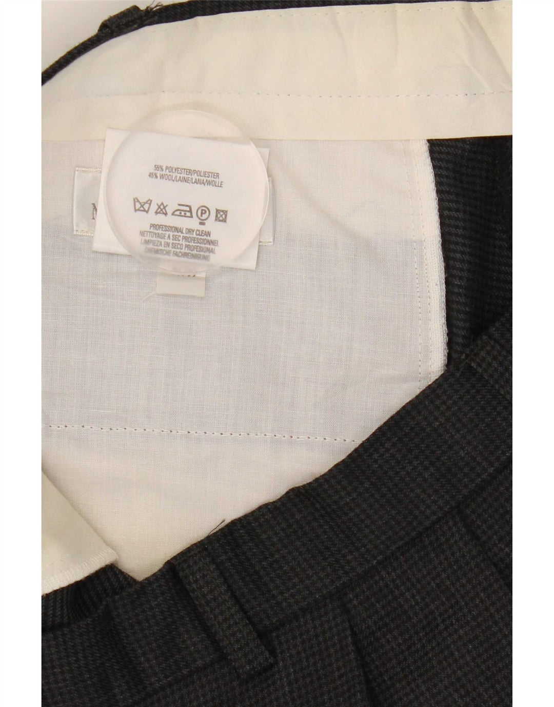 Pantaloni de costum pentru bărbați Marks & Spencer L38 L31 gri Houndstooth