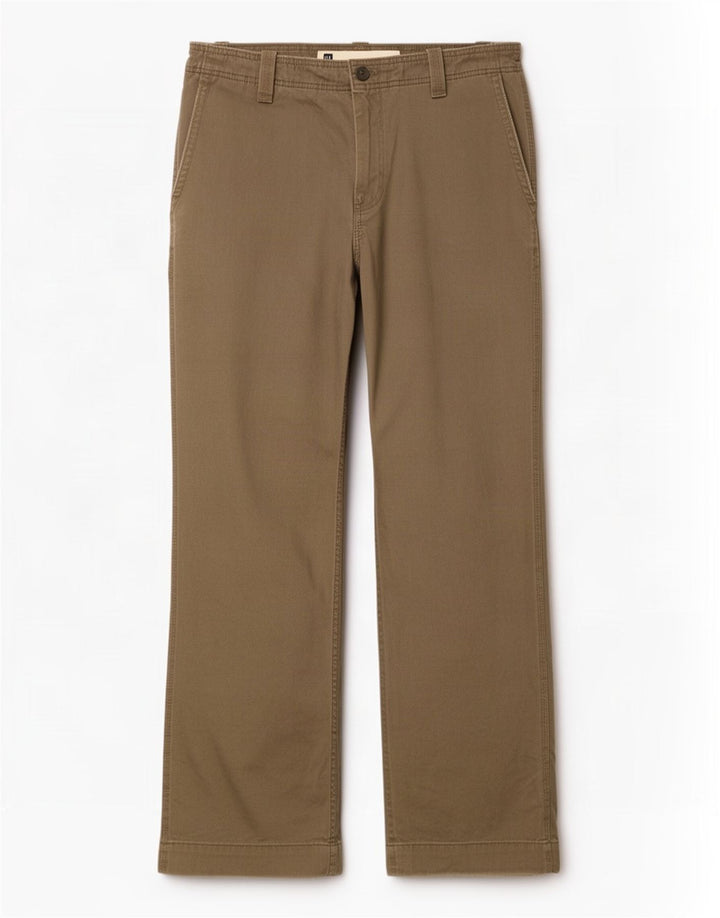 Pantaloni chino Bootcut Gap Bărbați L33 L32 Kaki Bumbac