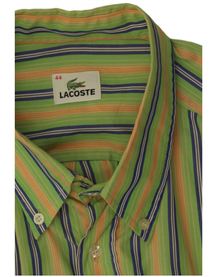 Cămașă Lacoste pentru bărbați, mărimea 44 XL, cu dungi verzi