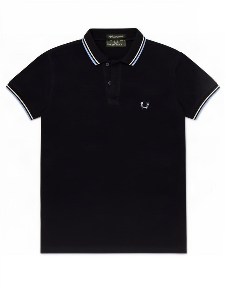 Cămașă polo Fred Perry pentru bărbați, bumbac, albastru bleumarin