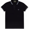 Cămașă polo Fred Perry pentru bărbați, bumbac, albastru bleumarin