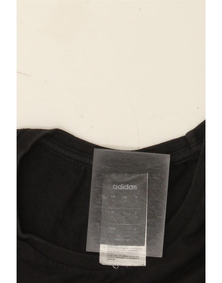 Tricou grafic Adidas pentru bărbați Top mediu negru bumbac