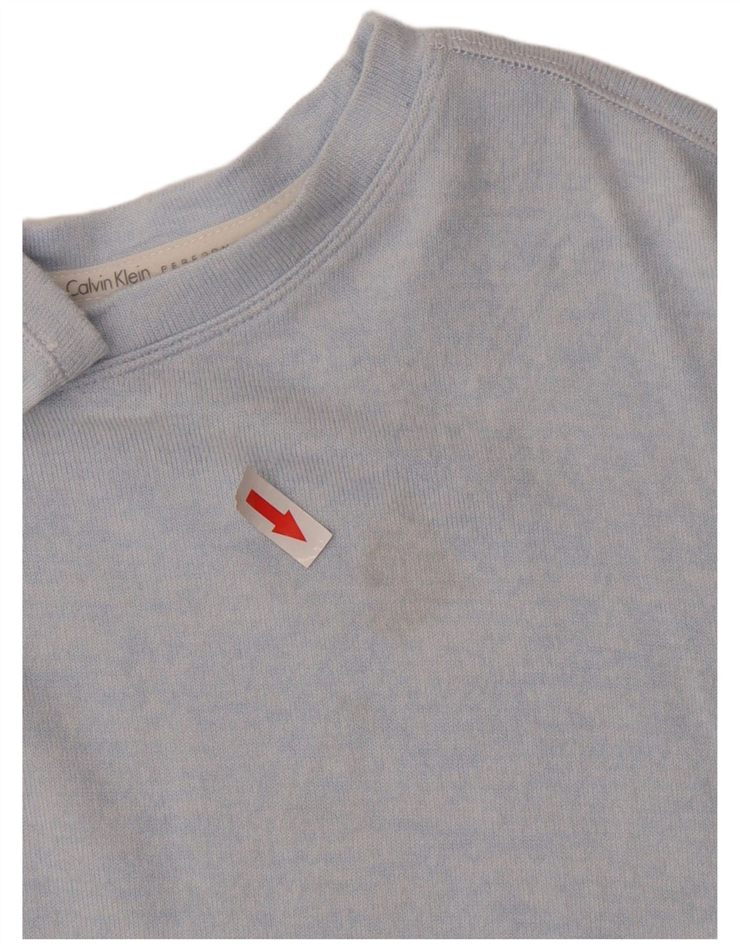 Top supradimensionat pentru femei Calvin Klein cu mâneci 3/4 UK 18 XL albastru viscoză