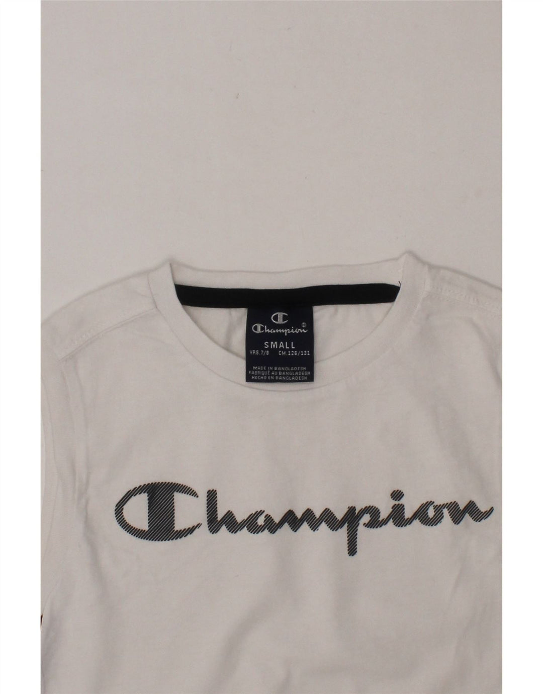 CHAMPION Boys Graphic Vest Top 7-8 Years Small White Colourblock Vintage Champion and Second-Hand Champion from Messina Hembry 