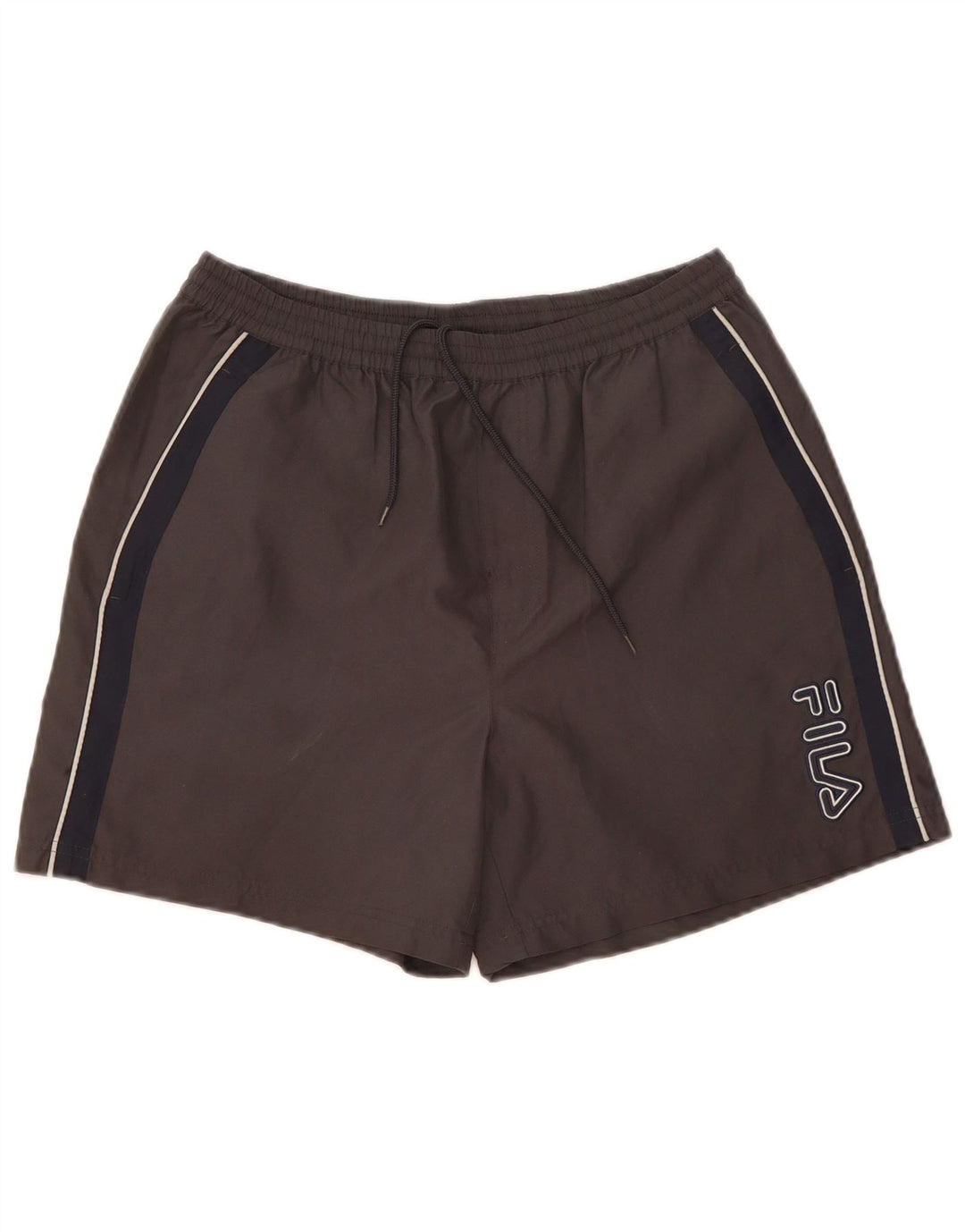 Pantaloni scurți de sport cu grafică Fila pentru bărbați, mari, gri, poliester color bloc