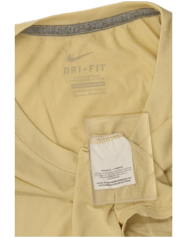 Nike pentru bărbați Dri Fit Top cu mânecă lungă XL Galben Poliester