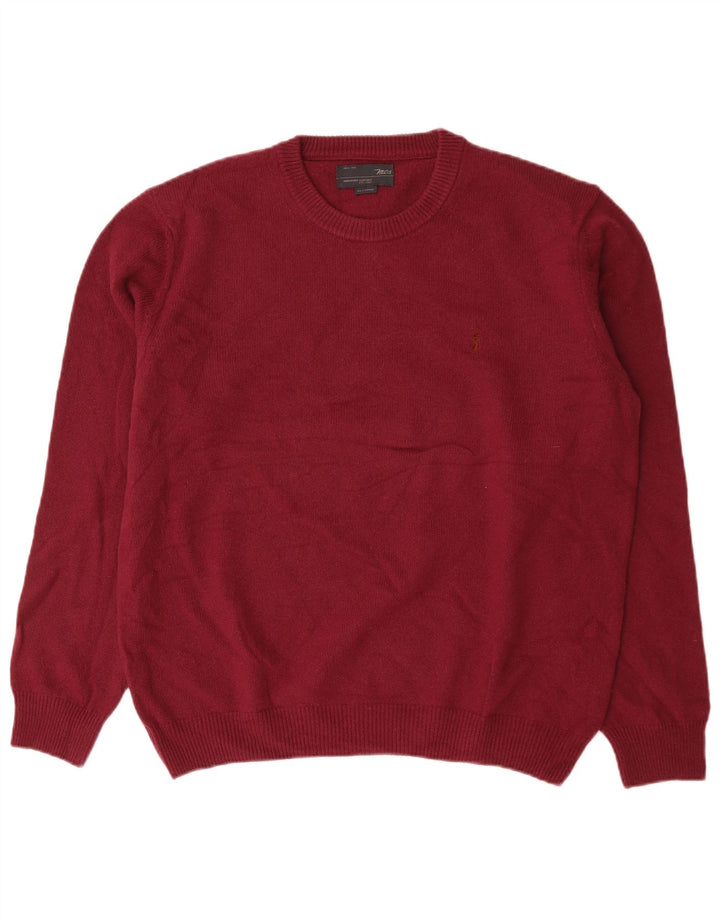 Pulover Marlboro Classics pentru bărbați, cu gât crew, 2XL, lână burgundă