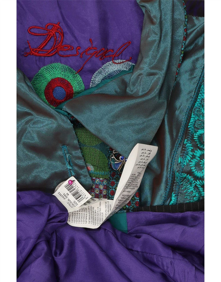 Pardesiu grafic Desigual pentru femei EU 40 Medium Multicolor Patchwork