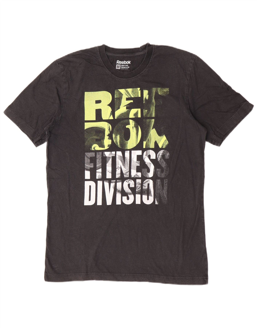 Tricou grafic Reebok pentru bărbați Top mediu din bumbac negru