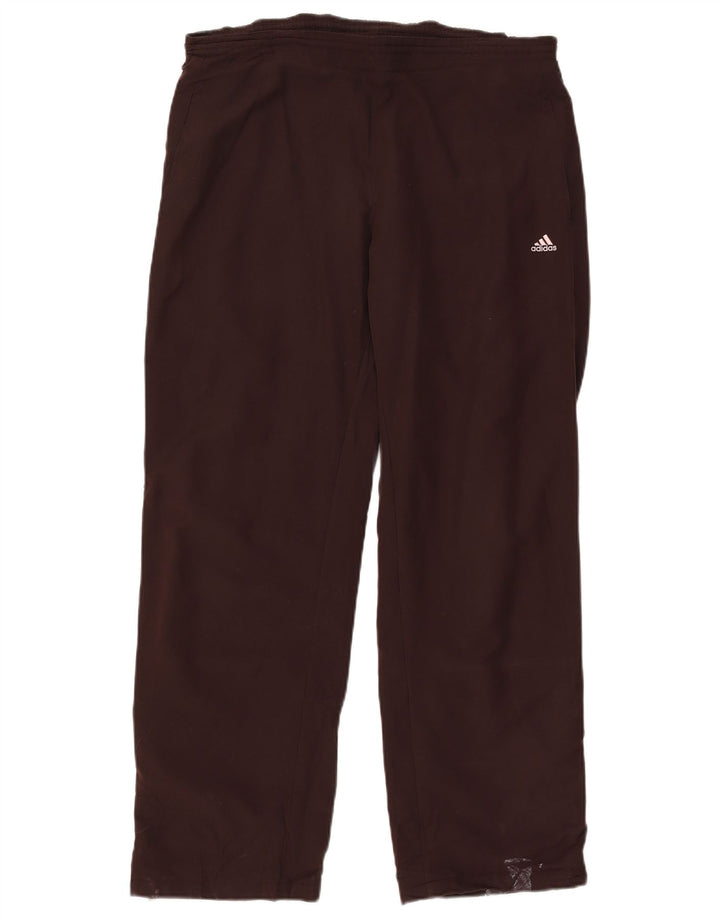 Pantaloni de trening ADIDAS pentru femei UK 14 Poliester maro mediu