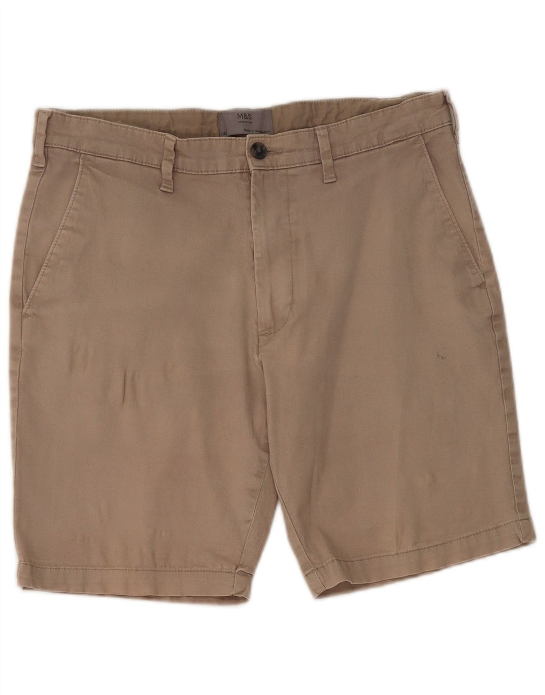 Pantaloni scurți chino pentru bărbați Marks & Spencer W32, bumbac gri mediu