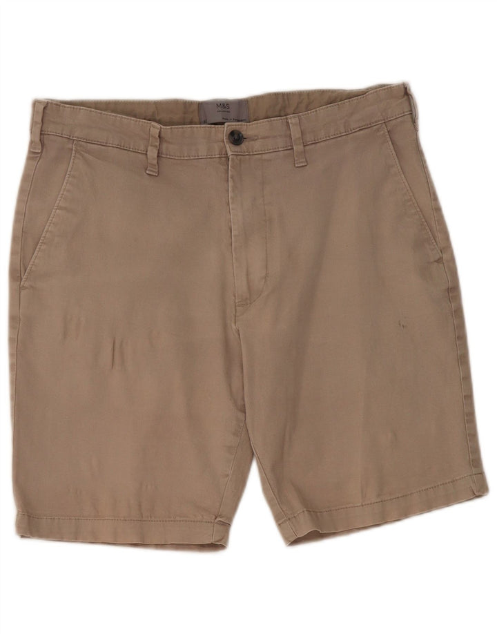 Pantaloni scurți chino pentru bărbați Marks & Spencer W32, bumbac gri mediu
