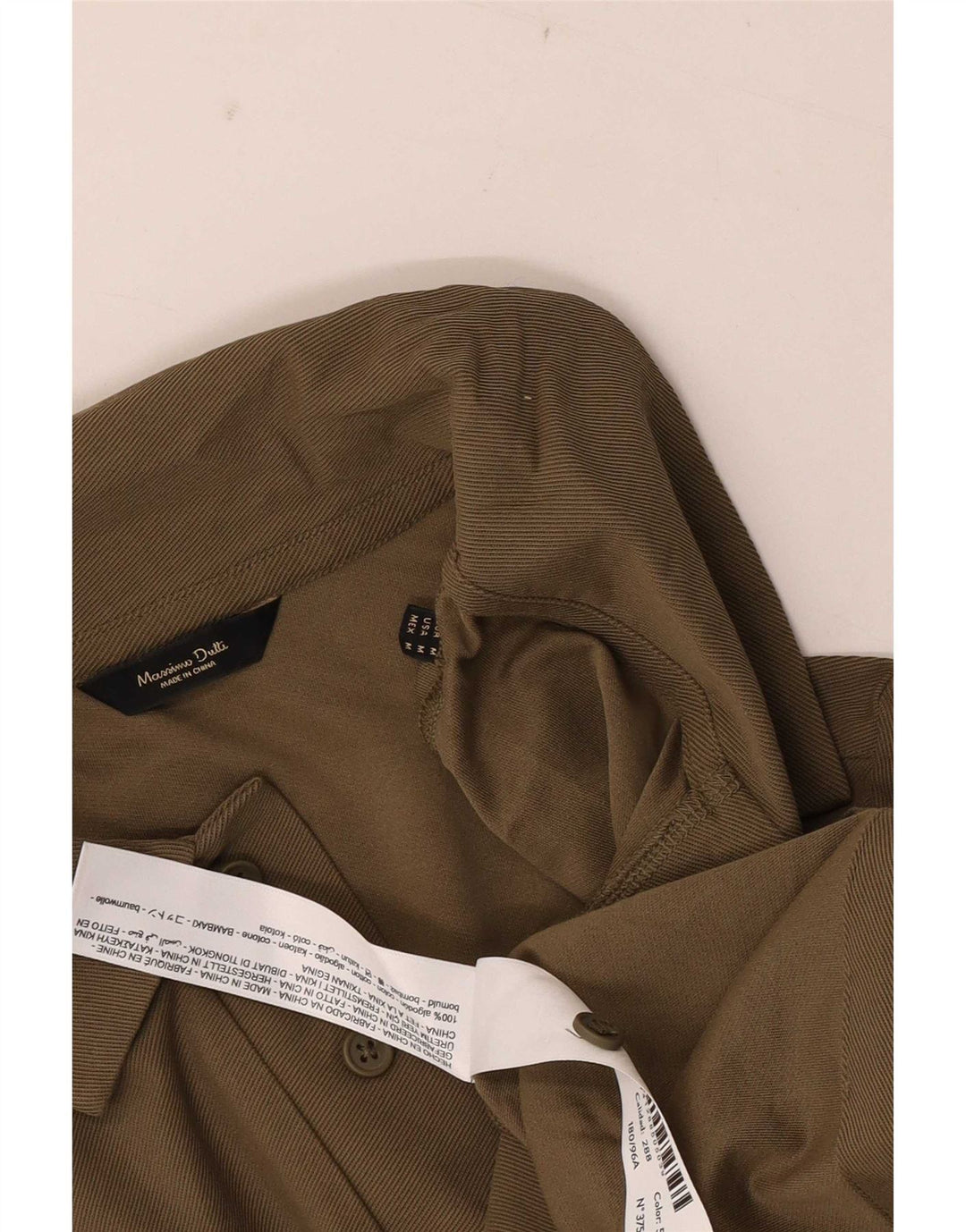 Tricou polo Massimo Dutti pentru bărbați, bumbac kaki mediu