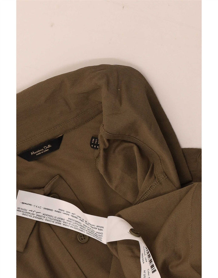 Tricou polo Massimo Dutti pentru bărbați, bumbac kaki mediu