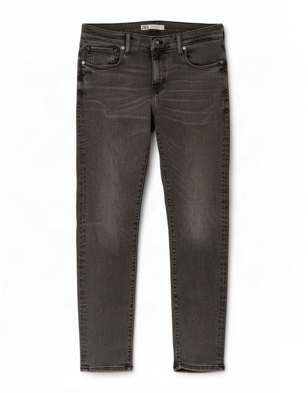 Blugi skinny pentru bărbați Zara EU 42 Large W32 L30 Bumbac gri