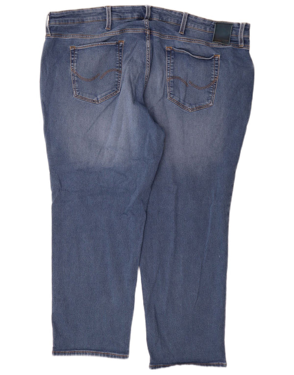 Jack & Jones Mens Straight Jeans W48 L30 Blue Cotton