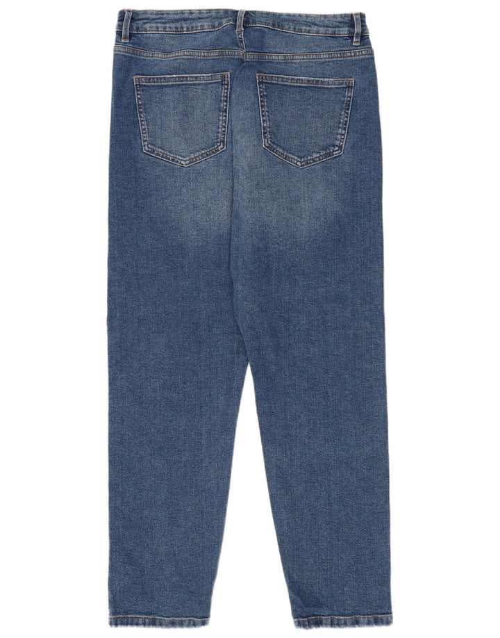 Marks & Spencer Blugi Mom Regular Tapered pentru femei UK 14 Medium W30 L28 Albastru