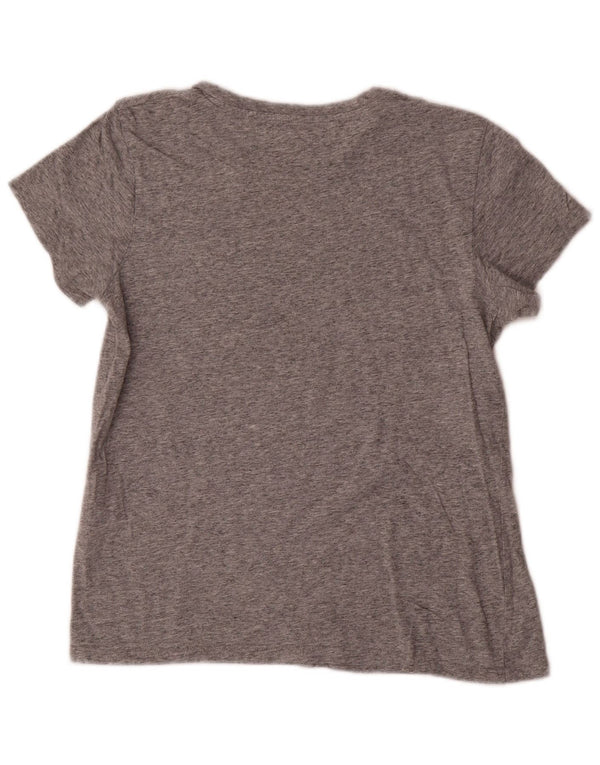 Levi's Womens Graphic T-Shirt Top UK 10 Small Grey Flecked Cotton
