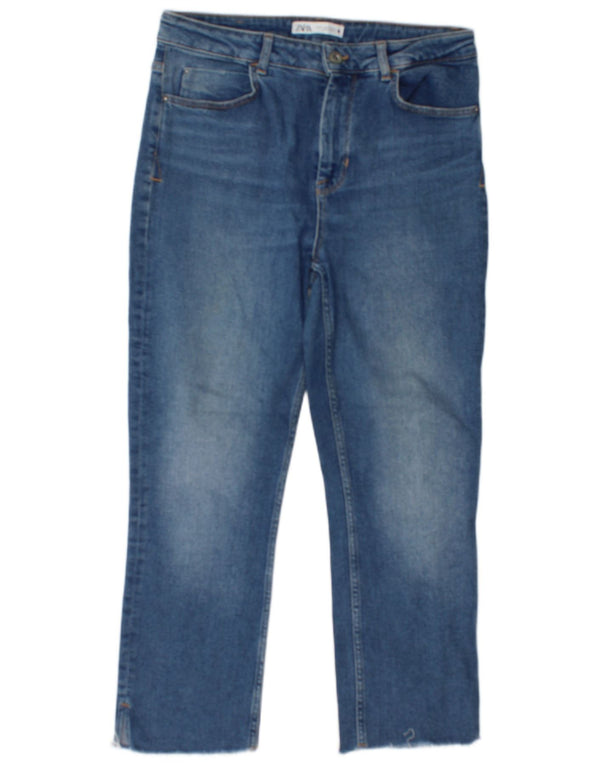 Blugi tăiați pentru femei Zara EU 42 Large W32 L25 Blue