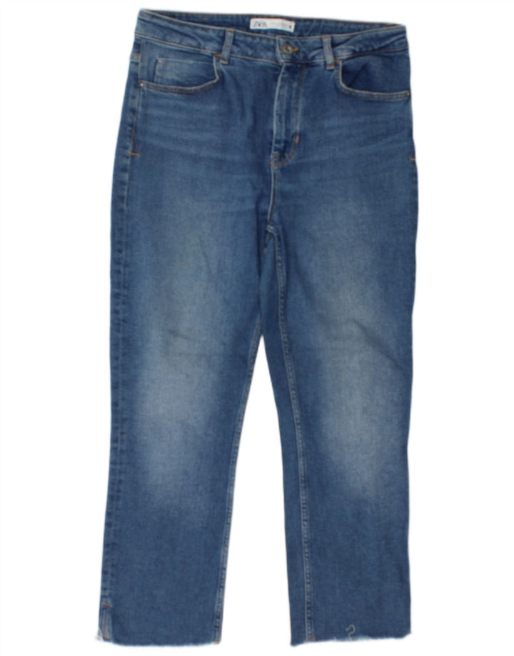 Blugi tăiați pentru femei Zara EU 42 Large W32 L25 Blue