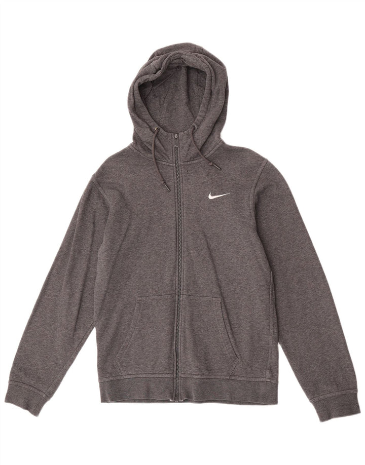 Pulover Nike pentru bărbați, cu fermoar, bumbac, gri mic