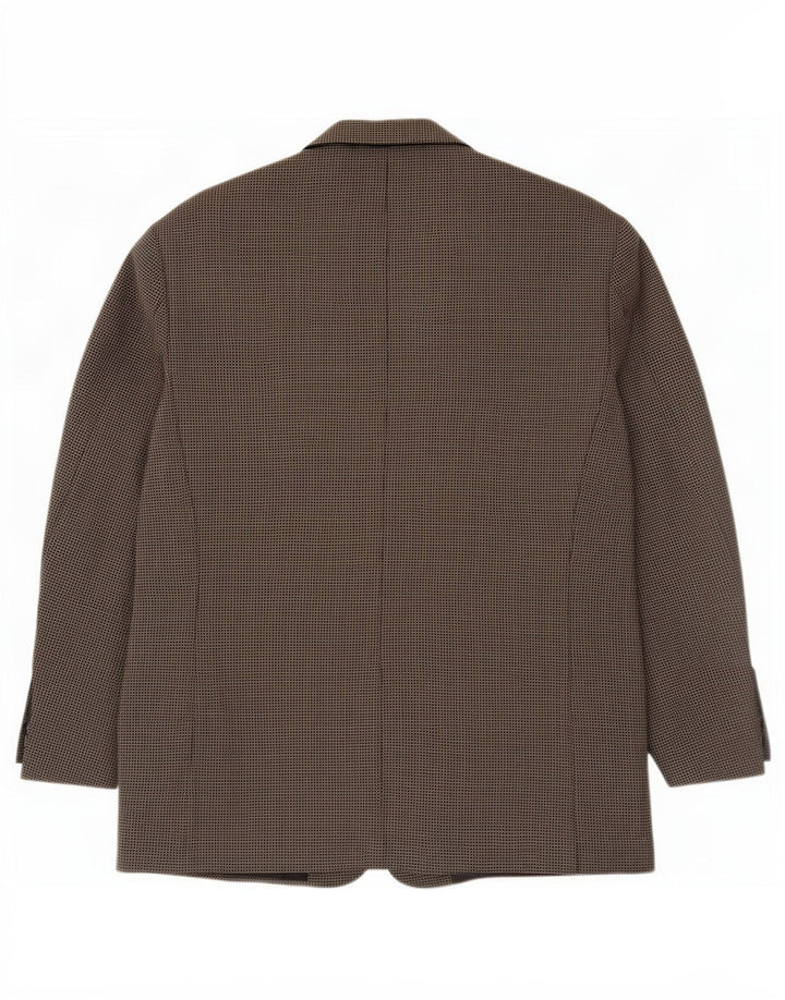 Jachetă pentru bărbați Marks & Spencer, cu 3 nasturi, UK 44 XL, lână nouă, gri Gingham
