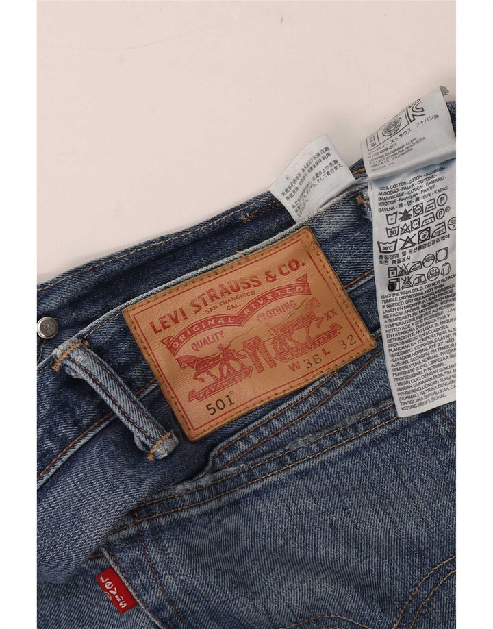 Blugi drepti pentru bărbați Levi's 501 W38 L32 Bumbac albastru