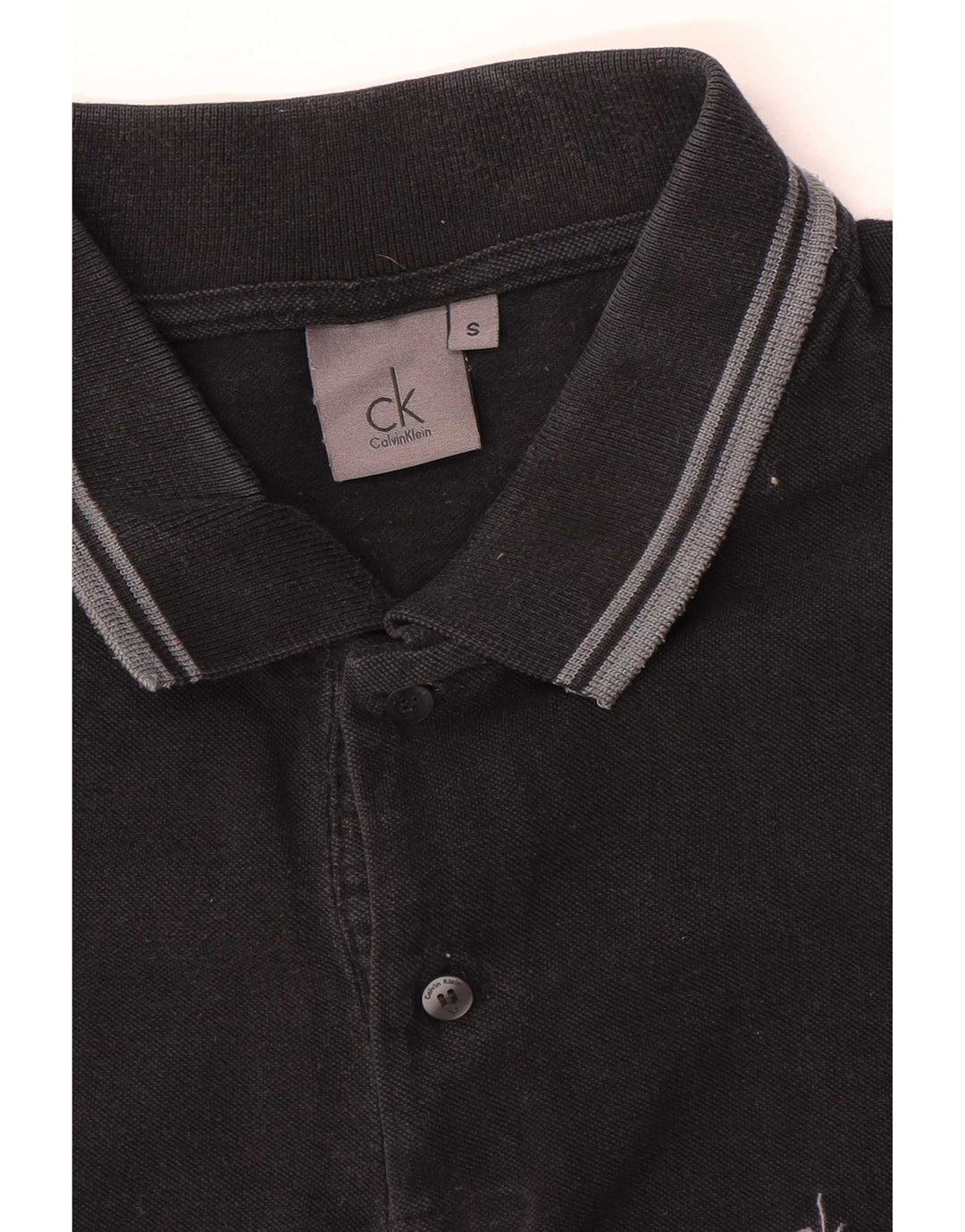 Cămașă polo Calvin Klein pentru bărbați, cu dungi negre, mici