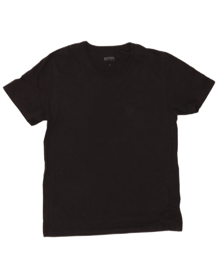 Tricou pentru bărbați Hugo Boss Top mediu din bumbac negru