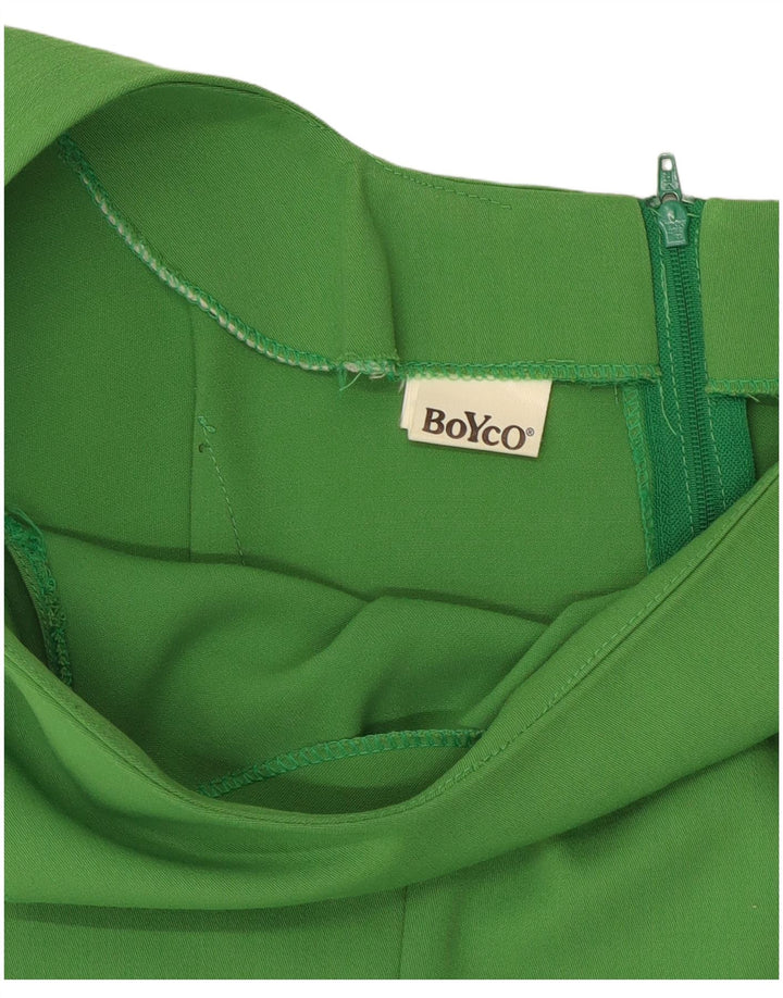 Rochie vintage pentru femei fără mâneci, UK 14 Poliester verde mediu