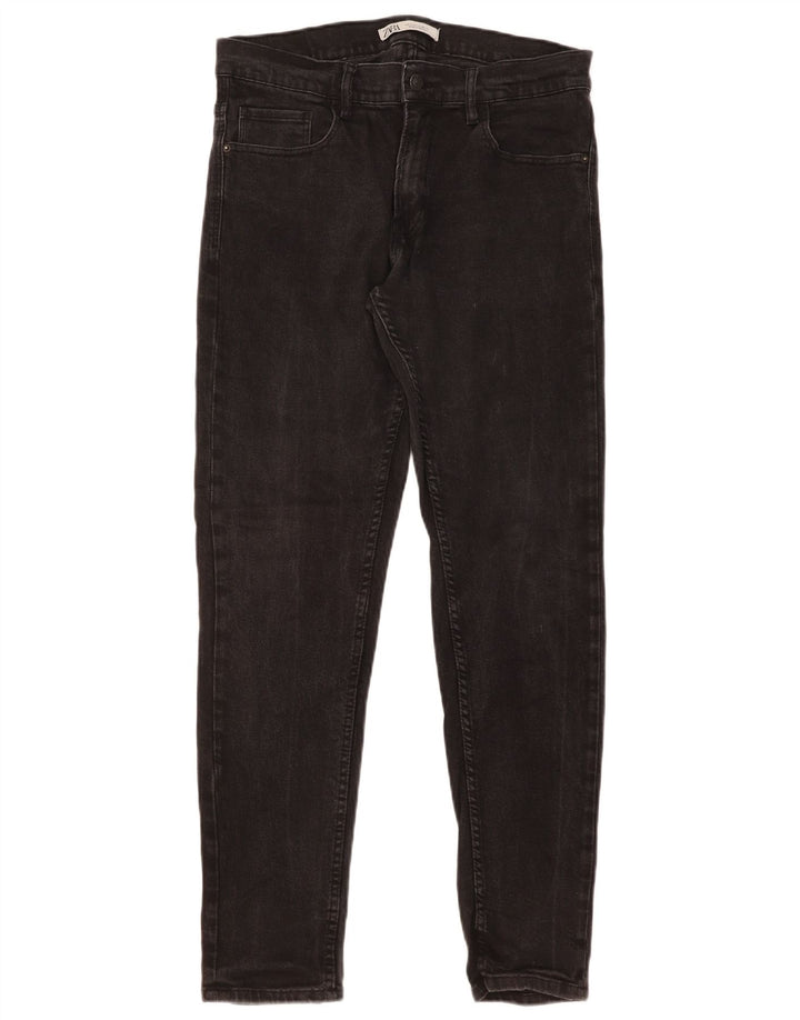Blugi slim pentru bărbați Zara EU 44 Large W34 L31 Negri