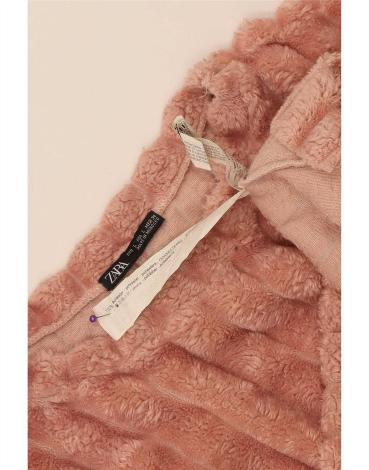 Pulover supradimensionat pentru femei Zara UK 16, mare, roz, poliester
