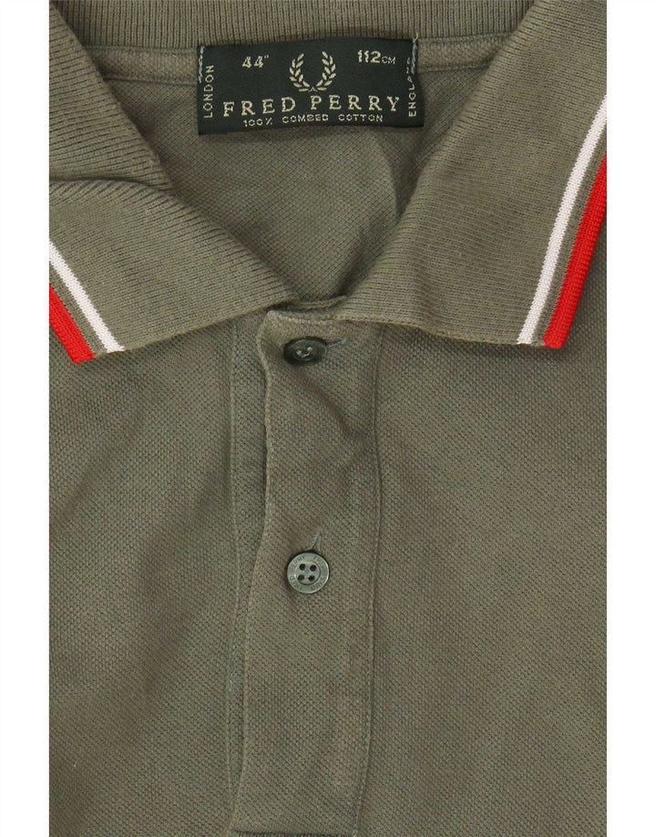 Cămașă polo Fred Perry pentru bărbați, bumbac kaki mare