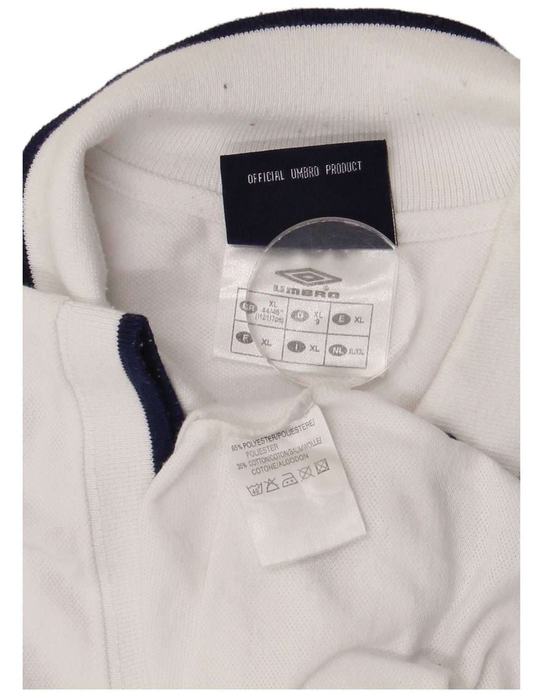 Tricou polo pentru bărbați Umbro XL, alb, poliester