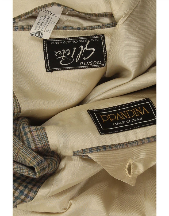 Sacou Blazer pentru bărbați Prandina cu 2 nasturi UK 40 Lână nouă, verde mare, cu picior de gală