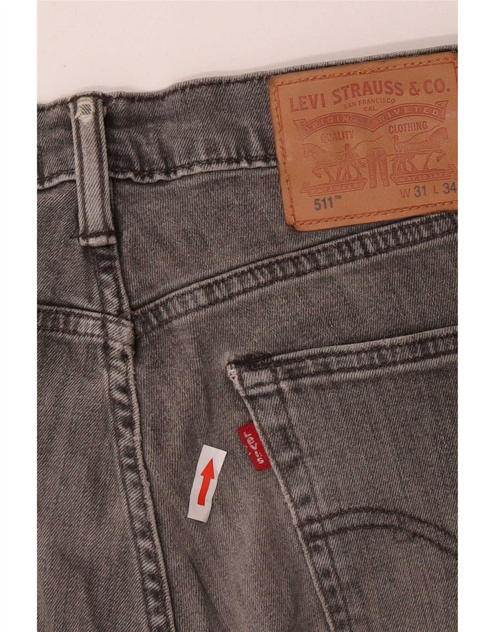Blugi Levi's 511 Slim pentru bărbați W31 L34 bumbac gri