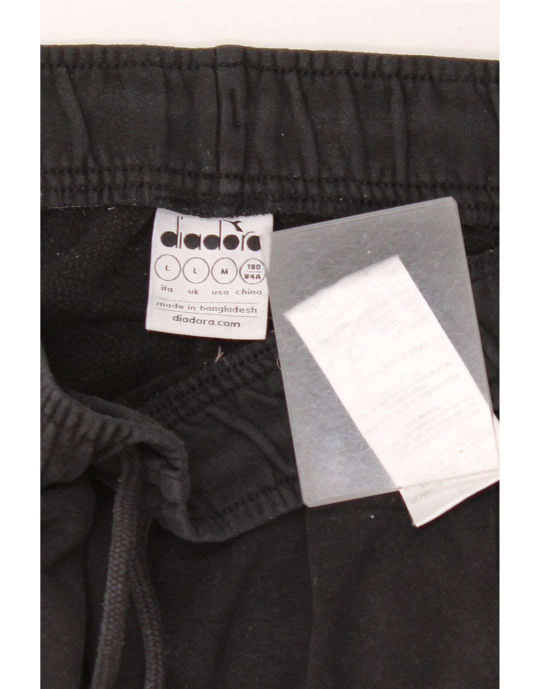 DIADORA Pantaloni de trening pentru bărbați Joggeri mari, negru, color block, bumbac