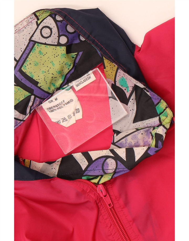 VINTAGE Jachetă de ploaie cu glugă pentru bărbați UK 38 Medium Multicolor Geometric
