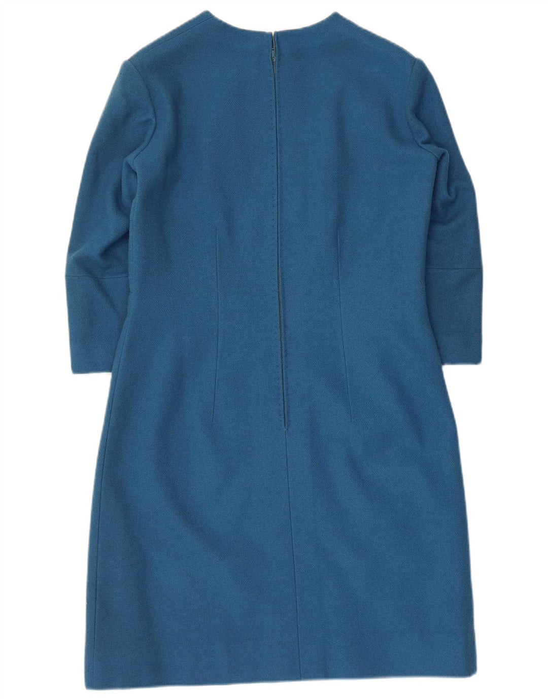 VINTAGE Rochie cu mâneci 3/4 pentru femei UK 12 Medium Blue