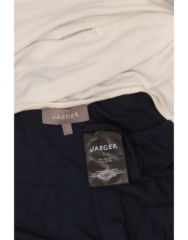 Top femei Jaeger cu mâneci 3/4 UK 16 mare, multicolor, viscoză, bloc de culoare