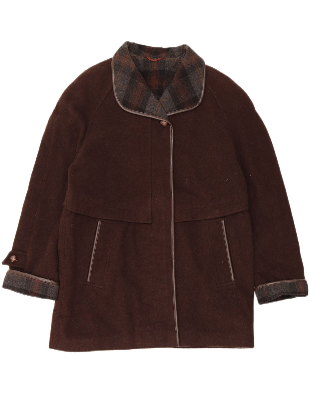 VINTAGE Womens Overcoat UK 14 Large Brown Vintage Vintage and Second-Hand Vintage from Messina Hembry 