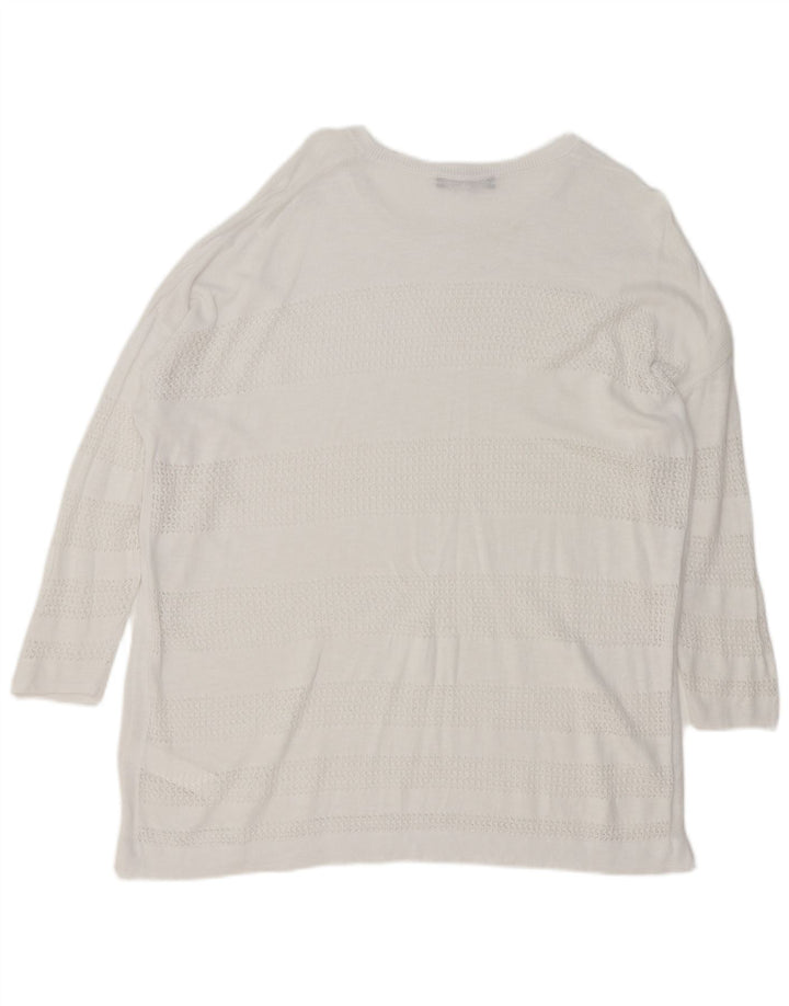Marks & Spencer Pulover supradimensionat pentru femei cu gât de barcă UK 18 XL Alb