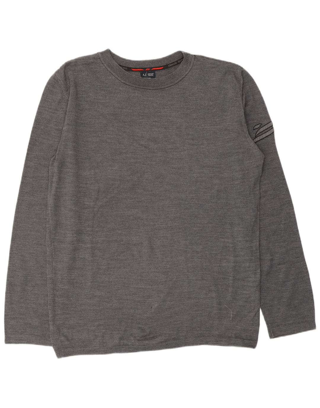 ARMANI JEANS Pulover pentru bărbați cu gât crew, 2XL, lână gri