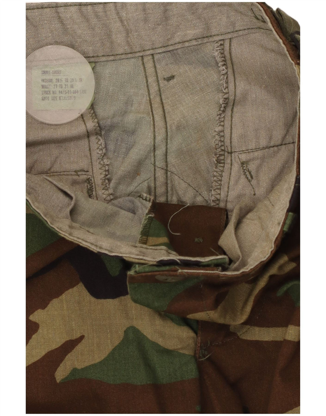 Pantaloni cargo drepți pentru bărbați VINTAGE L27 L29 bumbac camuflaj maro